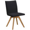 STUHL  in Lederlook, Mikrofaser  - Eichefarben/Schwarz, Konventionell, Holz/Textil (60/91/61cm) - Moderano