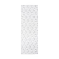 TEPPICH 80/250 cm Vivica 225 Weiß / Graublau  - Weiss/Grau, Konventionell, Textil (80/250cm)