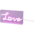 LED-DEKOLEUCHTE Love 23/4/12,7 cm  - Transparent/Weiß, LIFESTYLE, Kunststoff (23/4/12,7cm) - Novel