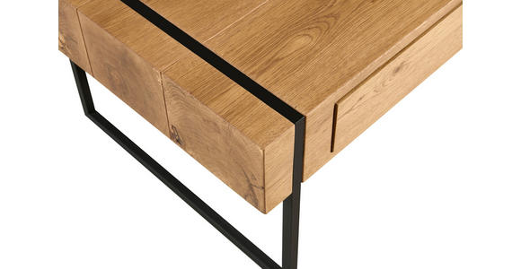 COUCHTISCH in Holz, Metall, Holzwerkstoff 110/59,4/45 cm  - Eichefarben/Schwarz, Design, Holz/Holzwerkstoff (110/59,4/45cm) - Carryhome