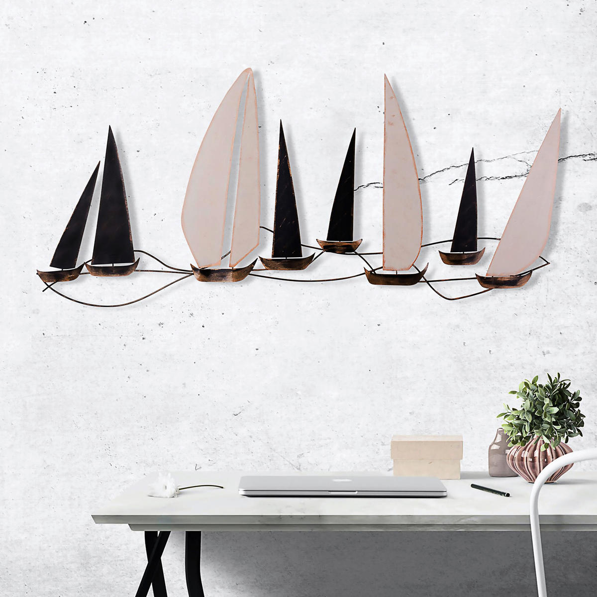 METALLBILD  - Multicolor, Basics, Metall (117/52cm)