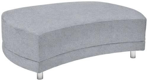 HOCKER in Textil Hellgrau  - Silberfarben/Hellgrau, Design, Kunststoff/Textil (142/46/100cm) - Carryhome