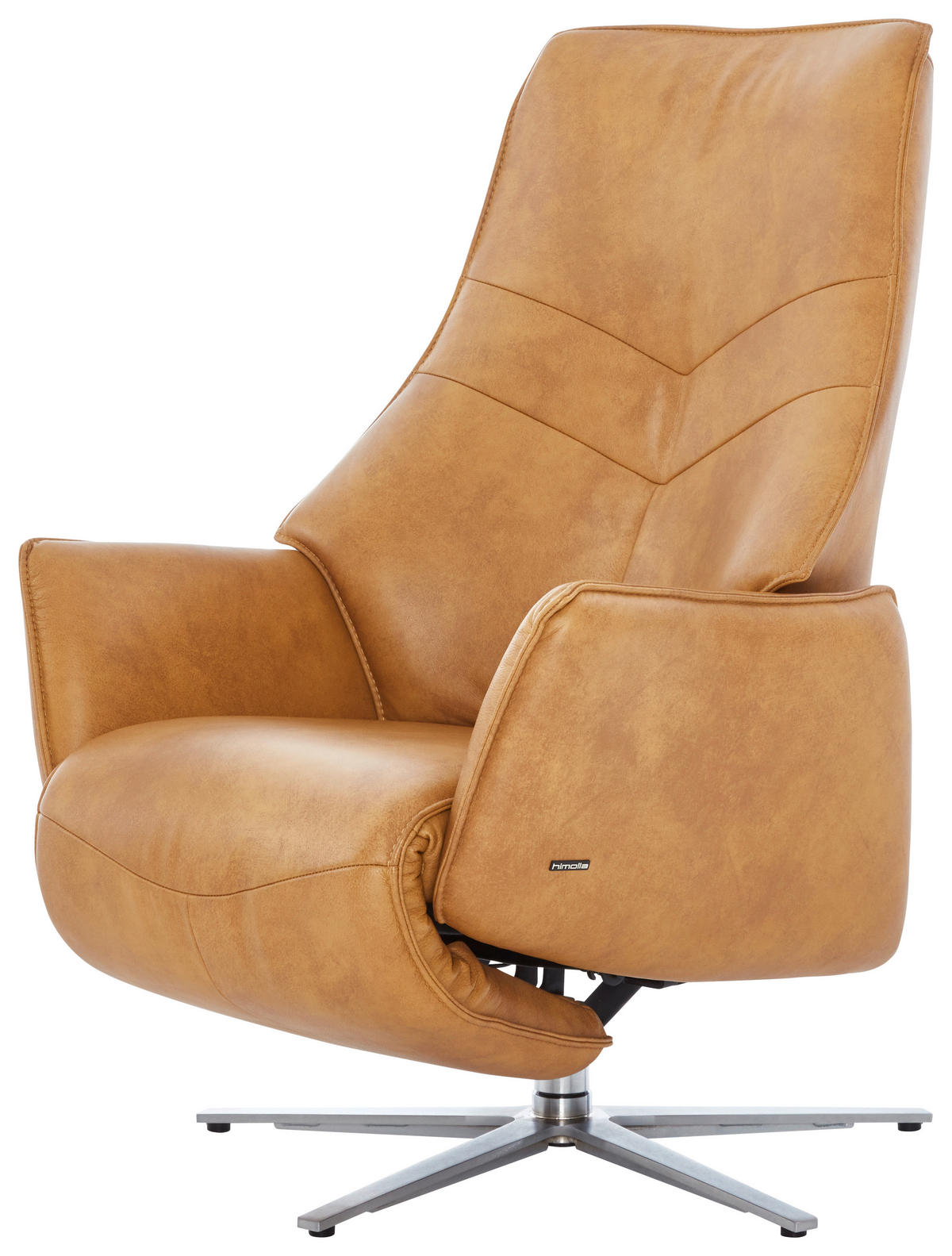 RELAXSESSEL Leder Currygelb  - Currygelb, Design, Leder/Metall (74/109/82cm) - Himolla