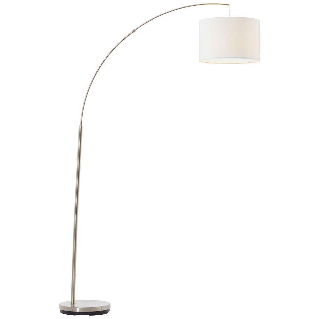 Thumbnail - Brilliant Bogenleuchte Clarie, Silber, Textil, 180 cm, Fußschalter, Lampen & Leuchten, Innenbeleuchtung, Stehlampen, Bog...