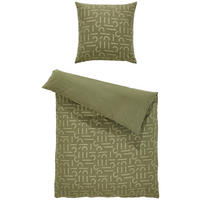 WENDEBETTWÄSCHE 2-teilig E-SCATTERBIG Flanell 135/200 cm  - Olivgrün, Basics, Textil (135/200cm) - Esprit