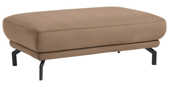 HOCKER in Textil Beige - Beige/Schwarz, Design, Textil/Metall (127/46/72cm) - Dieter Knoll