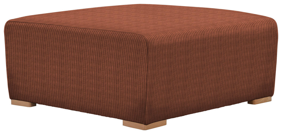 HOCKER Cord Kupferfarben  - Buchefarben/Kupferfarben, KONVENTIONELL, Holz/Textil (101/44/92cm) - Livetastic