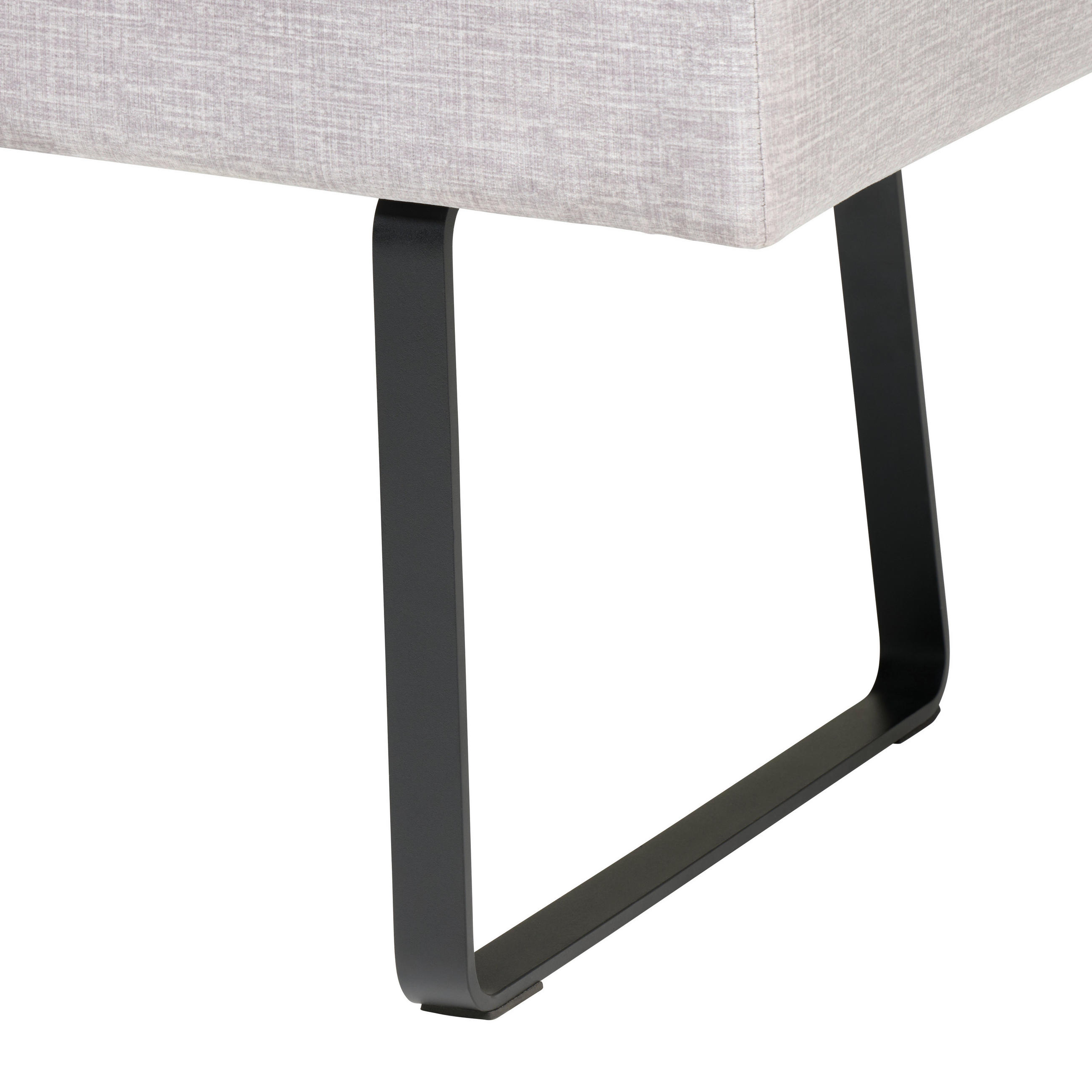 SITZBANK in Metall, Textil Hellgrau  - Hellbraun/Hellgrau, KONVENTIONELL, Textil/Metall (140/88/62cm) - MID.YOU