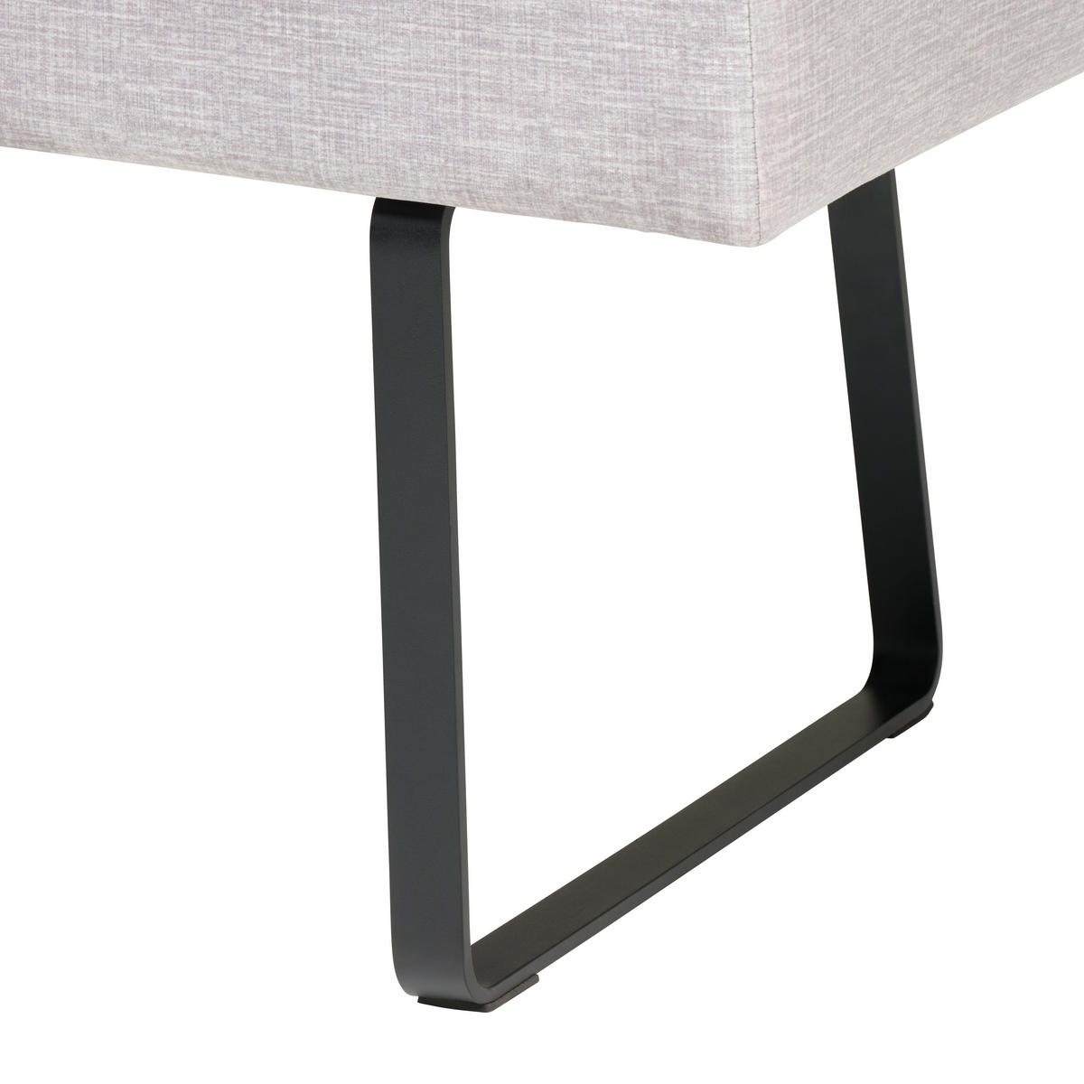 SITZBANK 140/88/62 cm Samt Hellgrau  - Hellbraun/Hellgrau, KONVENTIONELL, Textil/Metall (140/88/62cm) - MID.YOU