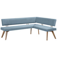 ECKBANK 220/170 cm  in Hellblau, Wildeiche  - Wildeiche/Eichefarben, Design, Holz/Textil (220/170cm) - Venda