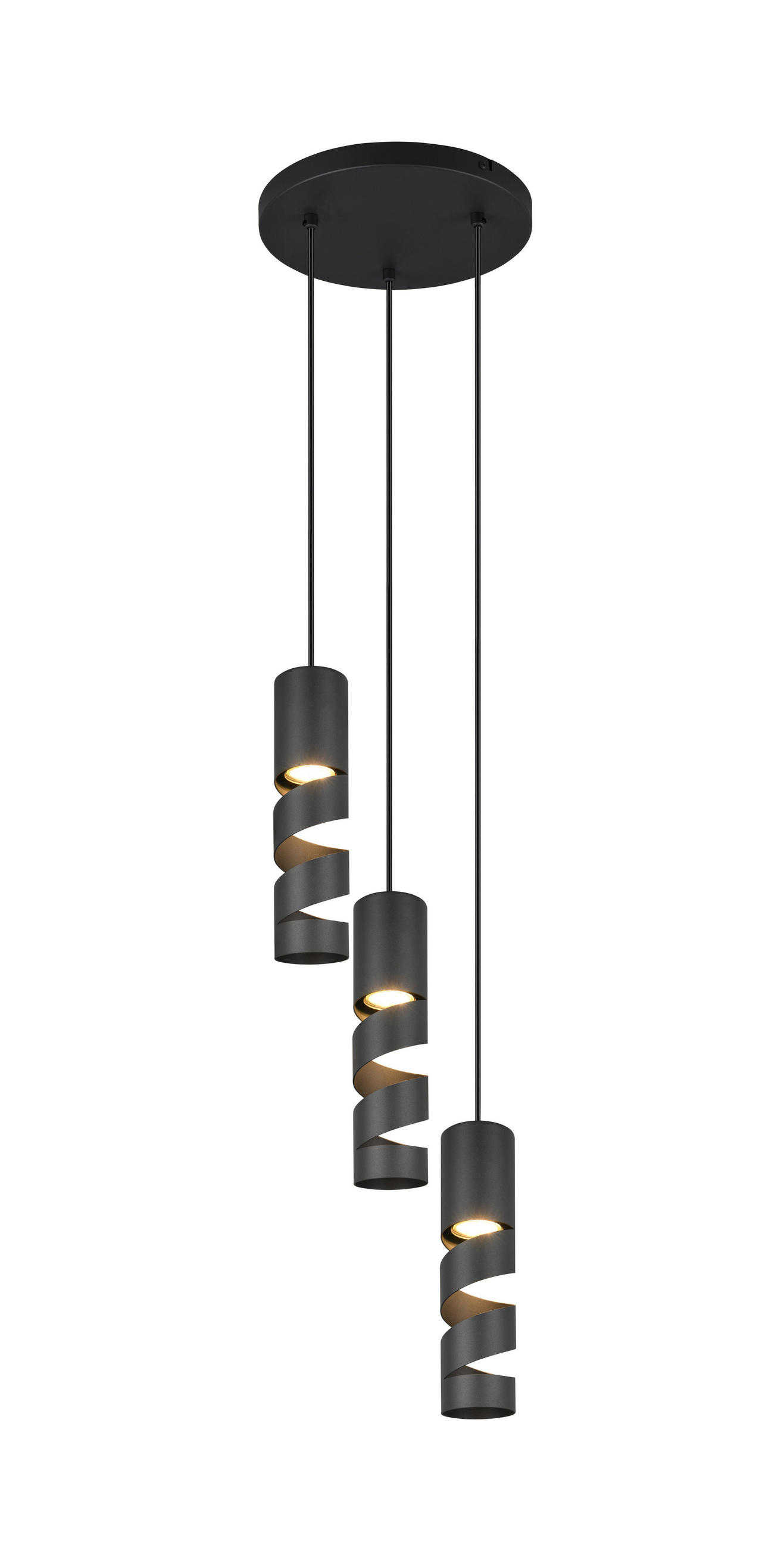 Trio Leuchten Hängeleuchte Schwarz 150 cm