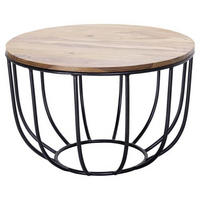 SOFFBORD i trä 60/60/39 cm  - sheshamfärgad/svart, Design, metall/trä (60/60/39cm) - MID.YOU