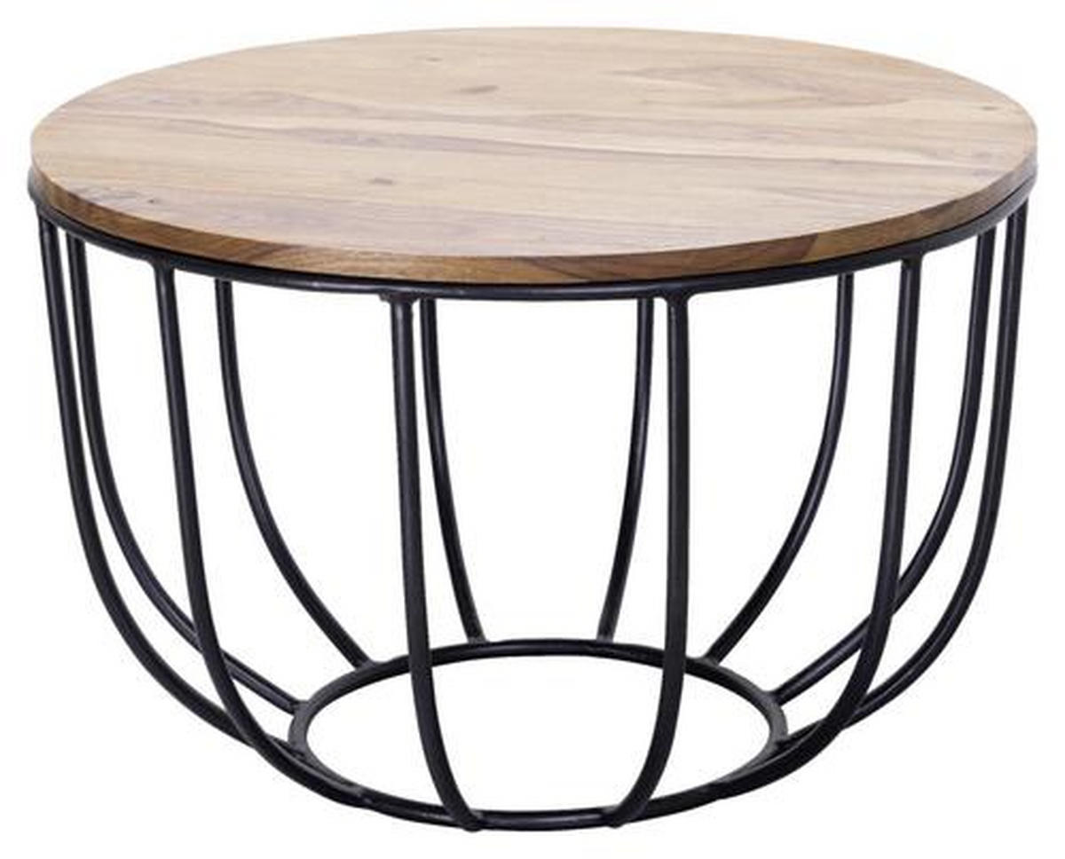 SOFFBORD i trä 60/60/39 cm  - sheshamfärgad/svart, Design, metall/trä (60/60/39cm) - MID.YOU