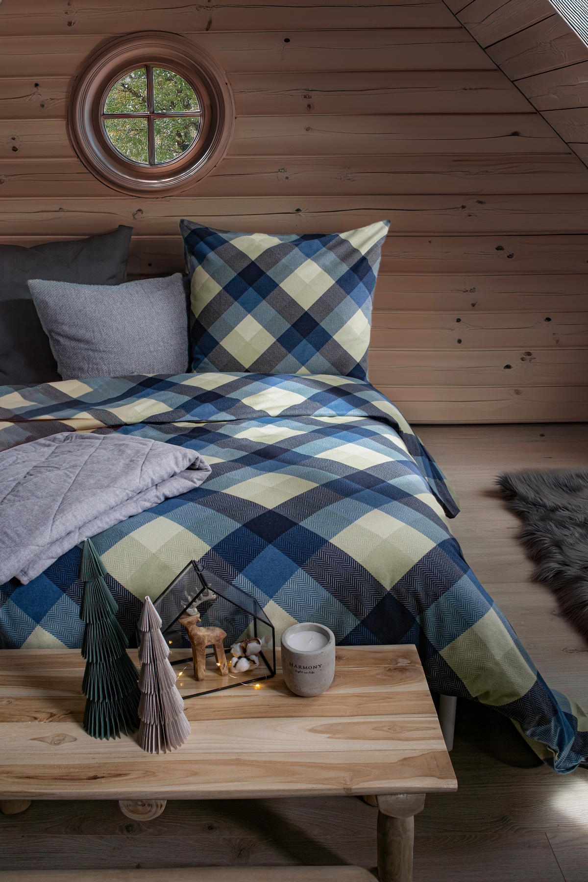 BETTWÄSCHE Aspen Biber 135/200 cm  - Blau, KONVENTIONELL, Textil (135/200cm) - Fleuresse