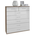 KOMMODE  in 91/103/40 cm  - Chromfarben/Eichefarben, Design, Holzwerkstoff/Kunststoff (91/103/40cm) - Xora