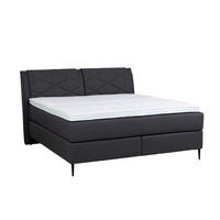 BOXSPRINGBETT 180/200 cm  in Anthrazit  - Anthrazit/Schwarz, Design, Textil/Metall (180/200cm) - Beldomo - Sleep