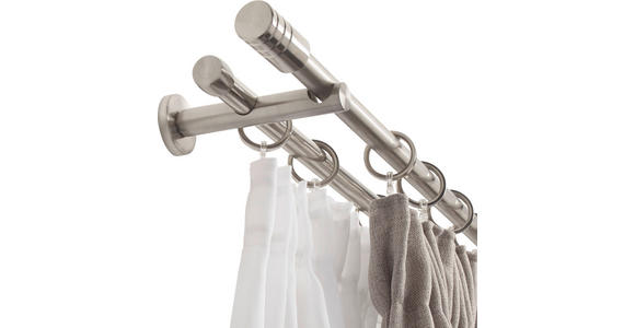 RUNDSTANGENGARNITUR 240 cm - Edelstahlfarben, Basics, Metall (240cm) - Homeware
