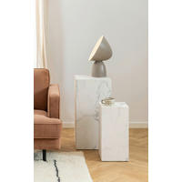 BLUMENSÄULE in Papier, Holzwerkstoff 25x35/25x35/50x70 cm   - Grauweiss, Design, Papier/Holzwerkstoff (25x35/25x35/50x70cm) - Livetastic