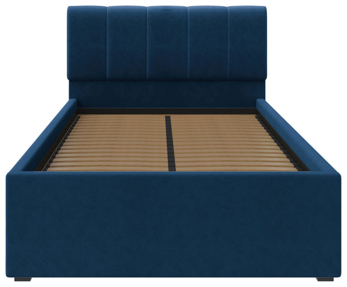 POLSTERBETT 120/200 cm  in Royalblau  - bleu royal/noir, Design, textile/matière synthétique (120/200cm) - Stylife