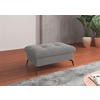 HOCKER in Textil Hellgrau  - Hellgrau/Schwarz, Konventionell, Textil/Metall (102/47/69cm) - Sit & More