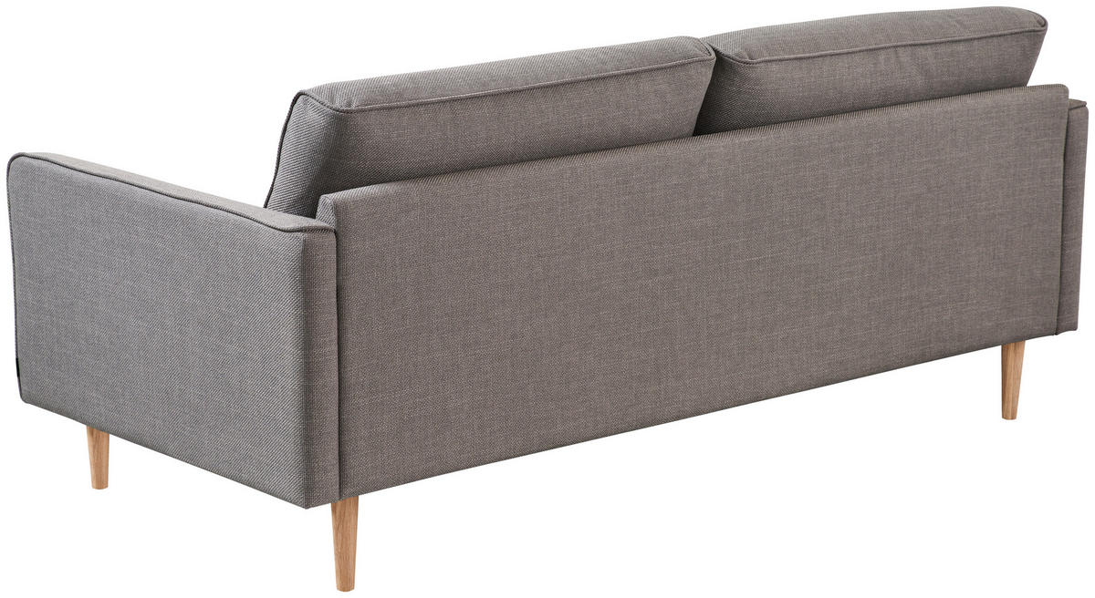 3-SITS SOFFA i grå  - grå/naturfärgad, Design, trä/textil (197/82,5/92cm) - Best Price