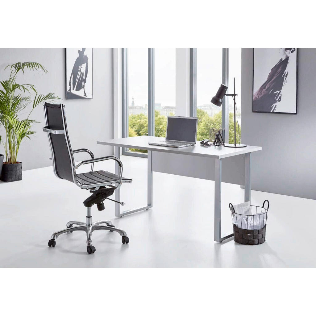 Thumbnail - Mid.you Büro, Grau, Weiß Hochglanz, Metall, Holzwerkstoff, 2,4 Fächer, 3 Schubladen, Made in Germany, erweiterbar, absch...