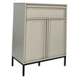 KOMMODE WABI  in 80/101/40 cm  - Hellgrau/Schwarz, Design, Holz/Holzwerkstoff (80/101/40cm) - Xora