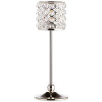 TEELICHTHALTER  - Silberfarben, Basics, Glas/Metall (10/30cm) - Ambia Home