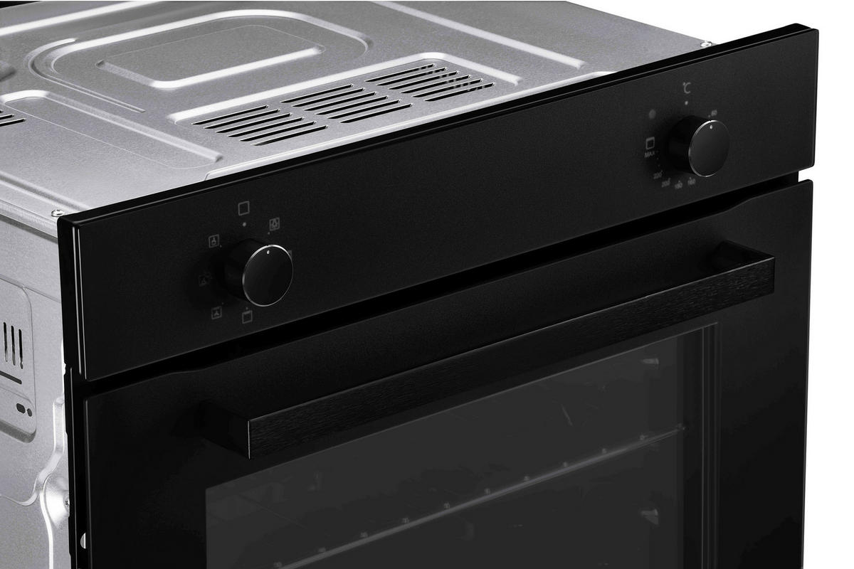 EINBAUBACKOFEN AB121MS-26  - Schwarz, Basics, Glas/Metall (59,4/59,5/52,1cm) - Respekta