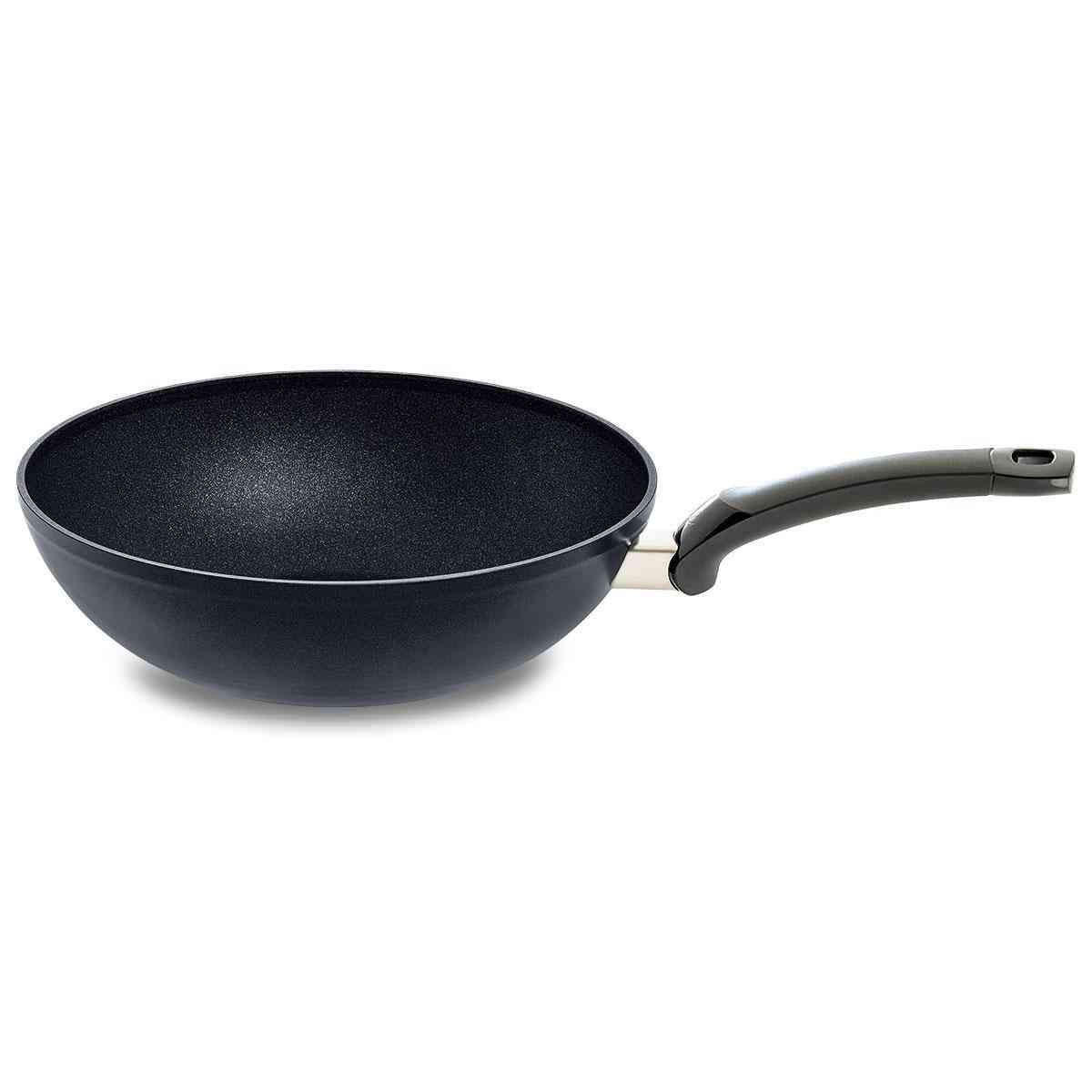 PÁNEV WOK, 28 cm  - antracitová, Basics, kov (28cm) - Fissler