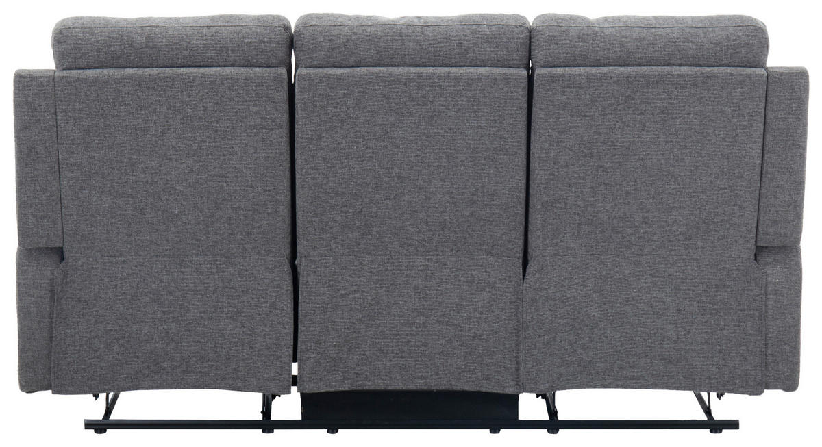 SITZGARNITUR VERONA Leinenoptik Dunkelgrau  - Dunkelgrau/Schwarz, Design, Kunststoff/Textil (84,5/133,5/100,5/92cm) - Livetastic