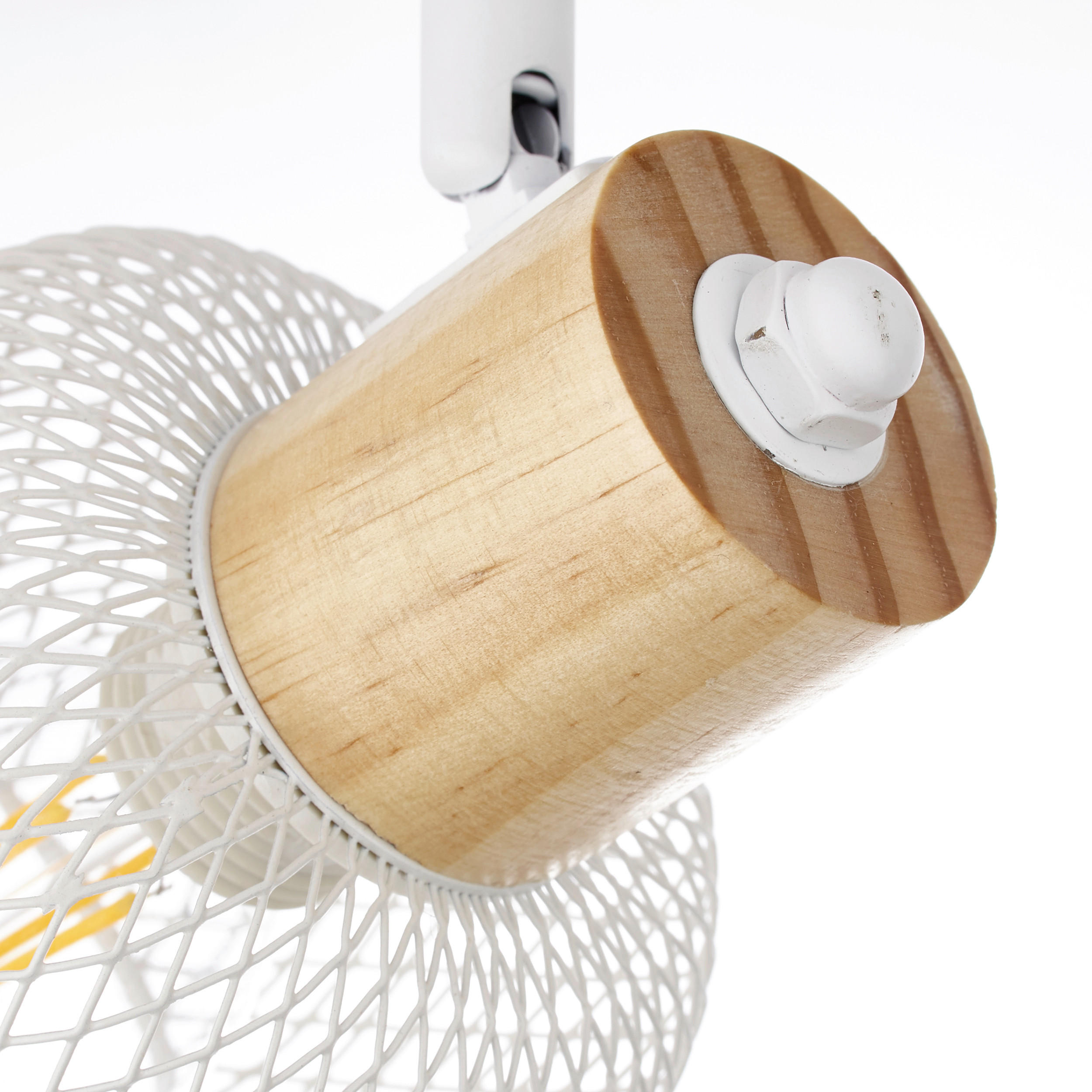 DECKENSTRAHLER - Weiss/Kieferfarben, Basics, Holz/Metall (38/17,5/10cm) - Brilliant