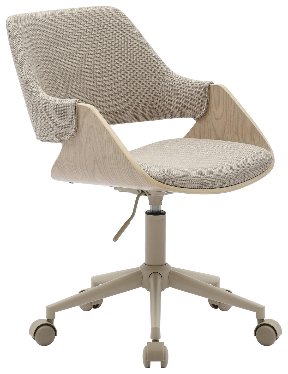 DREHSTUHL  in Leinenoptik Naturfarben, Beige  - Beige/Naturfarben, MODERN, Holz/Kunststoff (51/78/88/57cm) - MID.YOU