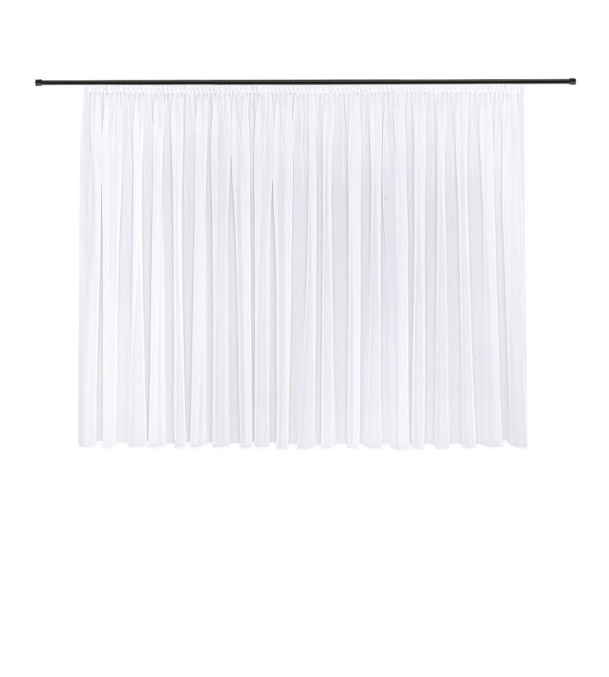 FERTIGSTORE  transparent  450/175 cm   - Weiß, Basics, Textil (450/175cm)