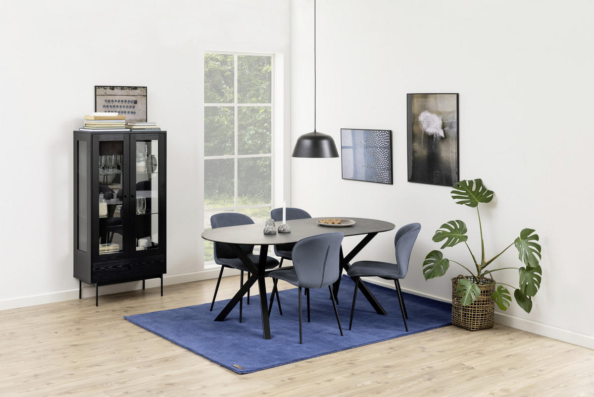 SIDEBOARD  in 140/82/40 cm  - Klar/Schwarz, KONVENTIONELL, Glas/Holzwerkstoff (140/82/40cm) - MID.YOU