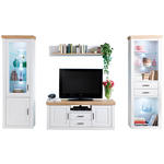 WOHNWAND Brixen 4-teilig  in Eichefarben, Pinienfarben  324/210/52 cm  - Eichefarben/Pinienfarben, LIFESTYLE, Glas/Holzwerkstoff (324/210/52cm) - Landscape