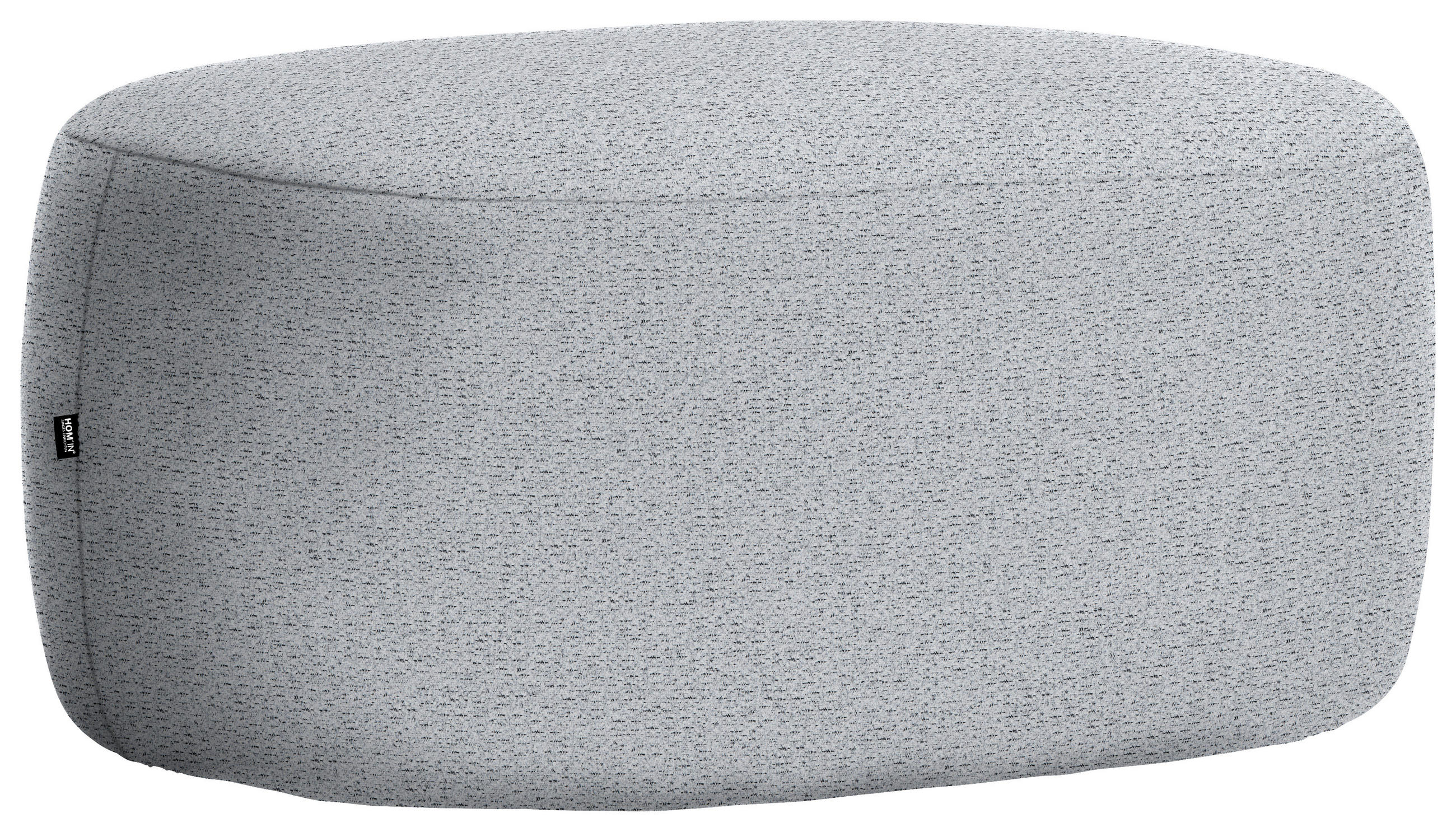 HOCKER in Textil Grau  - Schwarz/Grau, MODERN, Kunststoff/Textil (88/43/66cm) - Hom`in