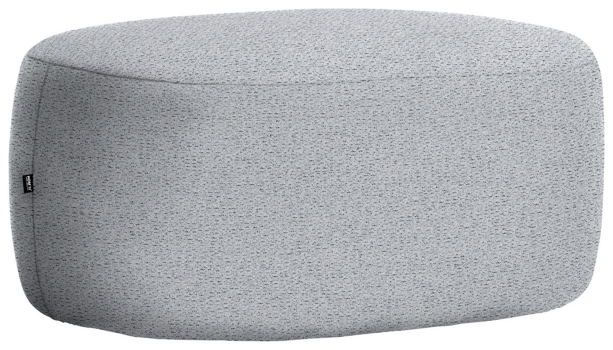 HOCKER in Textil Grau  - Schwarz/Grau, MODERN, Kunststoff/Textil (88/43/66cm) - Hom`in