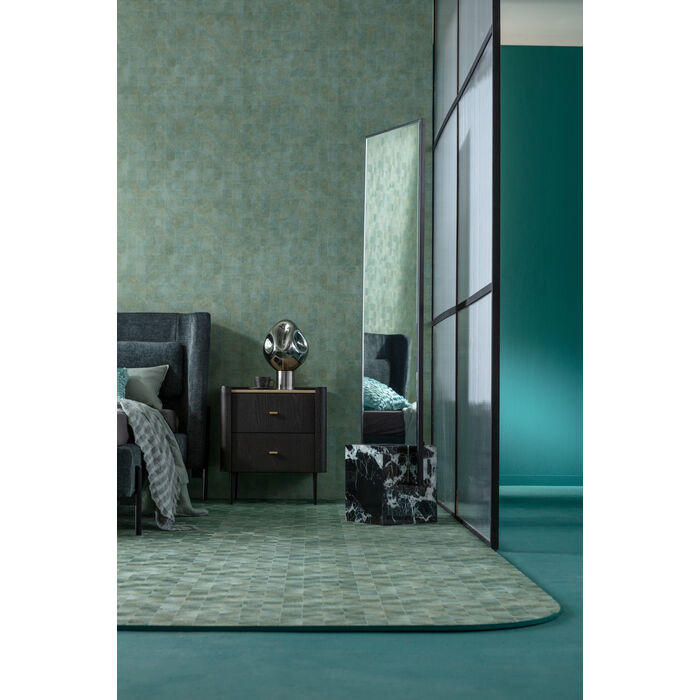 STANDSPIEGEL 46/180/30 cm  - Schwarz/Grau, Design, Glas/Naturmaterialien (46/180/30cm) - Kare-Design