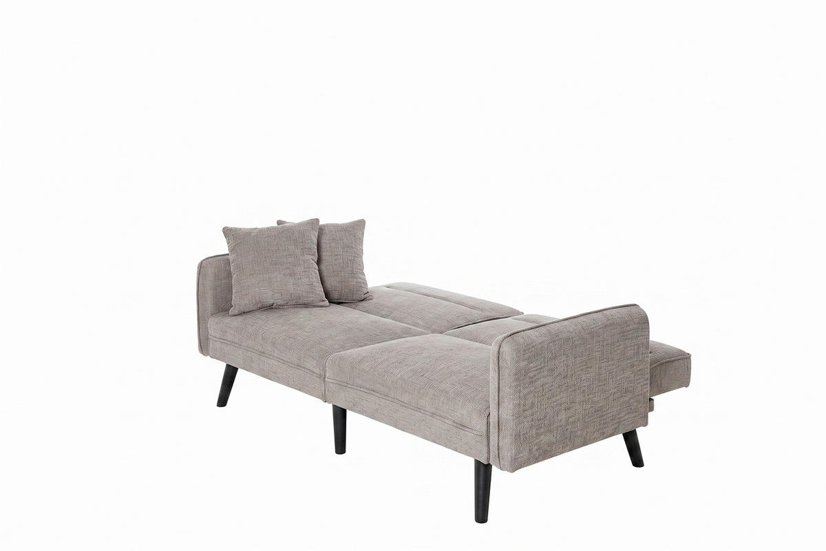 SCHLAFSOFA CHILLAX LINE EU in Bouclé Grau  - Schwarz/Grau, MODERN, Holz/Textil (191/83/84cm) - MID.YOU