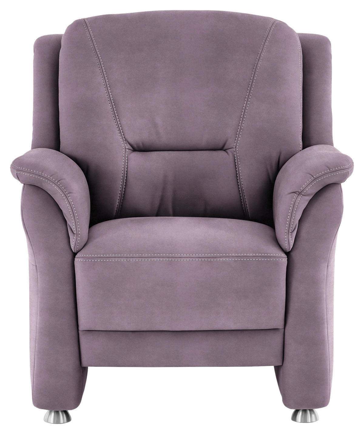 SESSEL in Mikrofaser Lila, Flieder  - Beige/Lila, KONVENTIONELL, Textil/Metall (90/100/92cm) - Beldomo Comfort