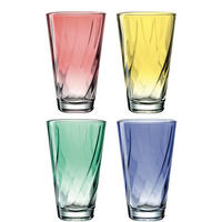 GLÄSERSET  4-teilig  - Blau/Gelb, LIFESTYLE, Glas (16,8/14,2/16,8cm) - Leonardo
