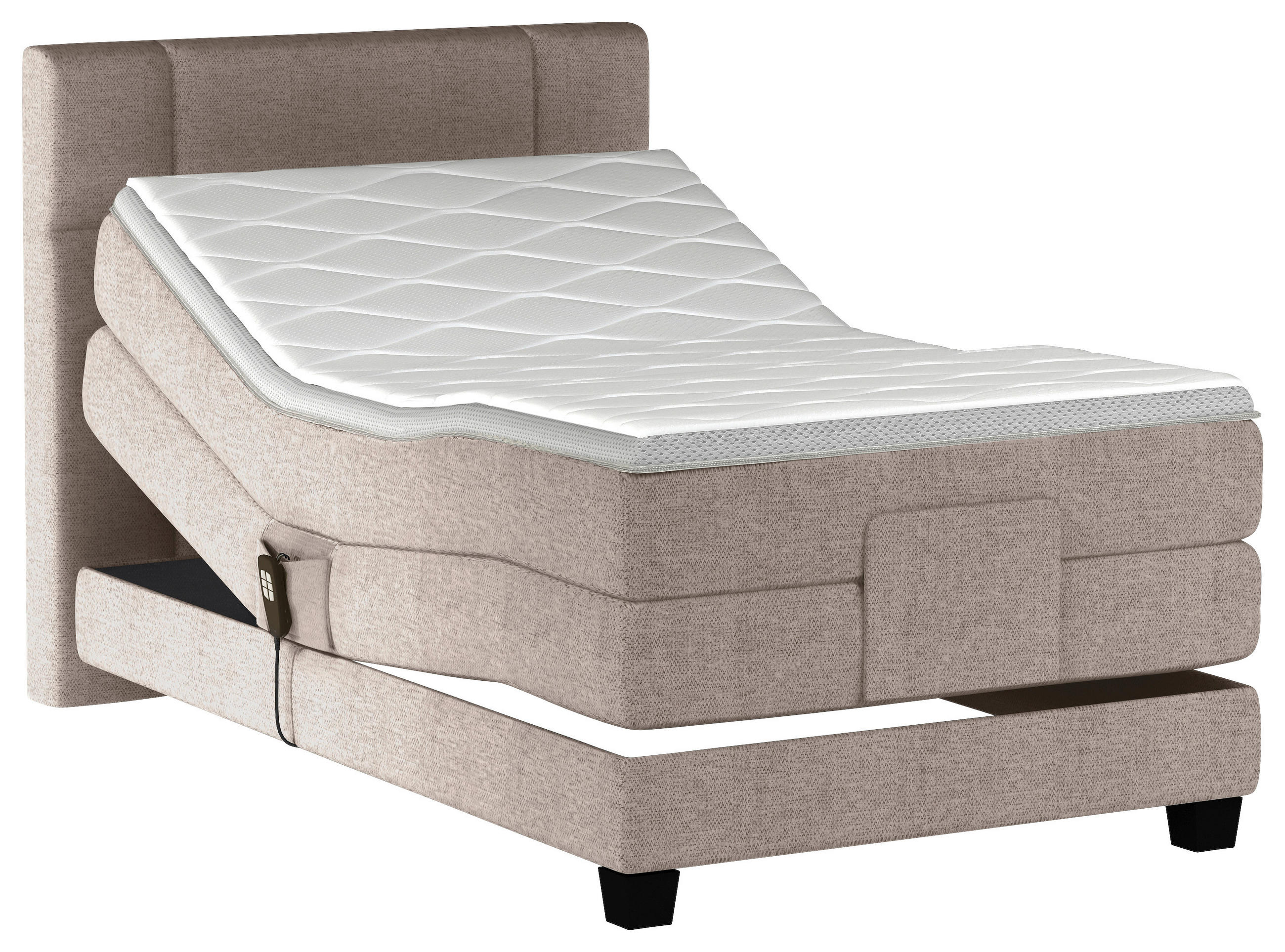 BOXSPRINGBETT 90/200 cm  in Braun  - Schwarz/Braun, KONVENTIONELL, Holz/Kunststoff (90/200cm) - Esposa