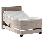 BOXSPRINGBETT 90/200 cm,  in Braun, Matratze, Topper, motorische Verstellbarkeit, Fernbedienung, H2 = mittel  - Schwarz/Braun, KONVENTIONELL, Holz/Kunststoff (90/200cm) - Esposa