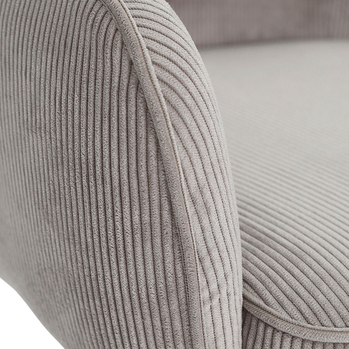 BARHOCKER Cord Taupe Stoffauswahl, Sitzfläche 360° drehbar  - Taupe/Schwarz, Design, Textil/Metall (54/98-120/58cm) - Novel