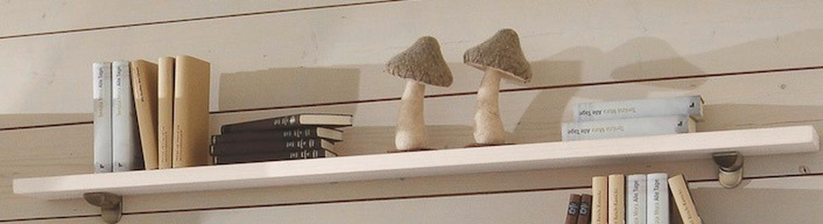WANDBOARD Pinie massiv Weiß  - Weiß, LIFESTYLE, Holz (150/3/20cm) - Livetastic