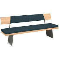 SITZBANK 207/90/58 cm  in Schwarz, Petrol, Wildeiche  - Wildeiche/Petrol, Natur, Holz/Textil (207/90/58cm) - Voglauer