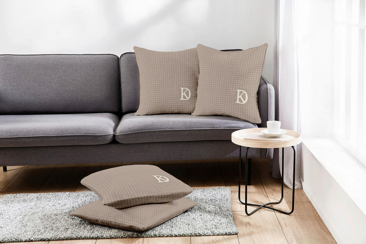 PÁRNAHUZAT  - bézs, Basics, textil (50/50cm) - Dieter Knoll