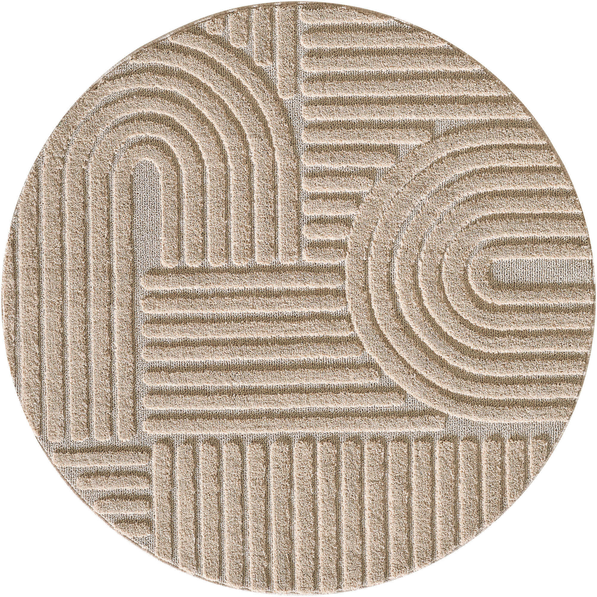 HOCHFLORTEPPICH 80 cm ART Beige  - Beige, Basics, Textil (80cm) - Novel