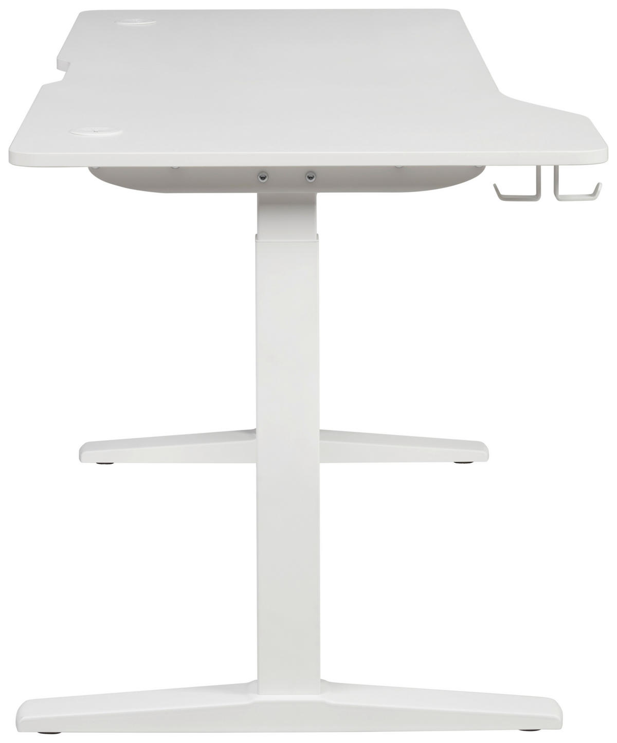 SCHREIBTISCH höhenverstellbar  - Weiß, MODERN, Holzwerkstoff/Kunststoff (160/71/116/75cm) - MID.YOU